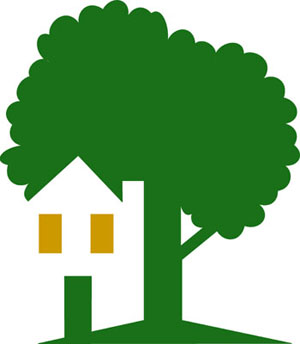 house with tree