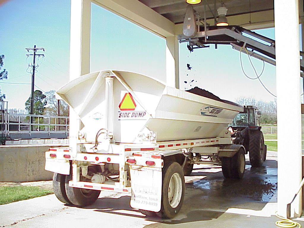 Loading Biosolids into a Tanker Truck