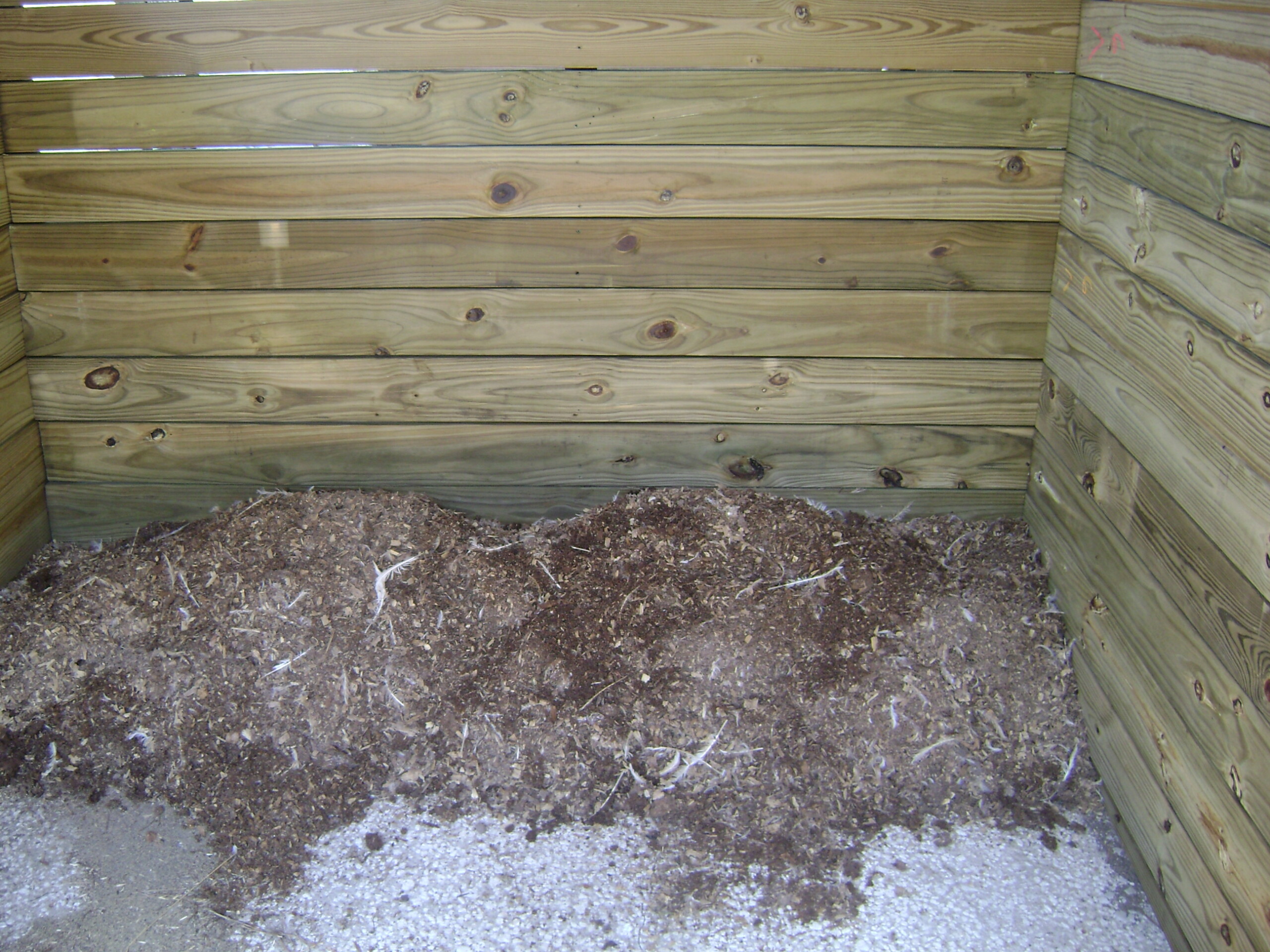 la primera capa de compost