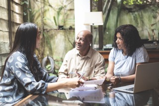 Family talking