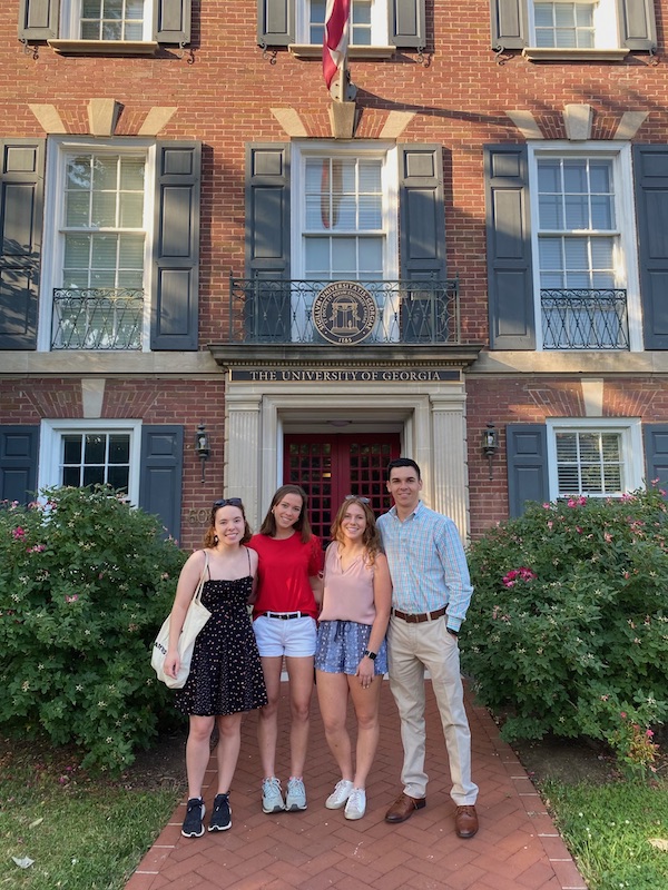 The 2021 Congressional Ag Fellows smile in front of Delta Hall in Washington, D.C.