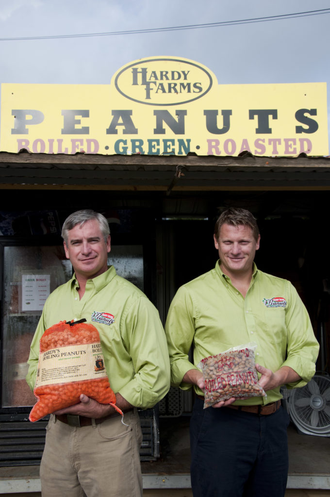 Cousins Brad and Ken Hardy, both CAES alumni, are partners in Hardy Peanuts Inc., the company founded by their fathers.