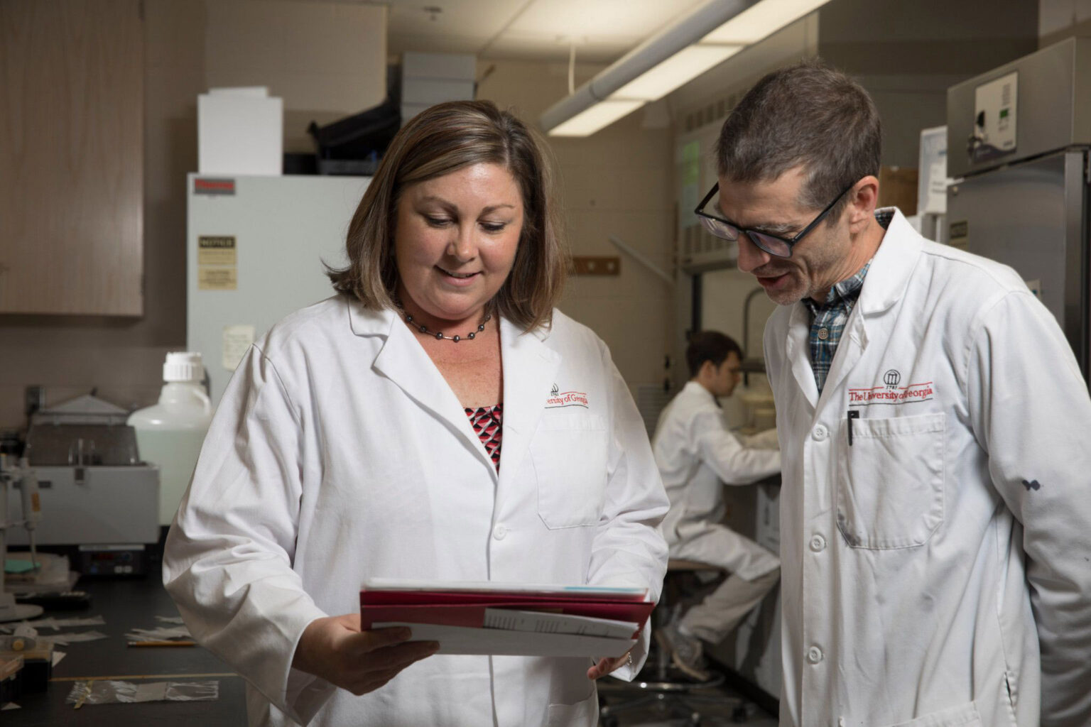 Research conducted by UGA College of Veterinary Medicine Professor Holly Sellers has led to 20 license agreements, five U.S. patents and four vaccines that support the poultry industry. (Photo by Peter Frey/UGA)