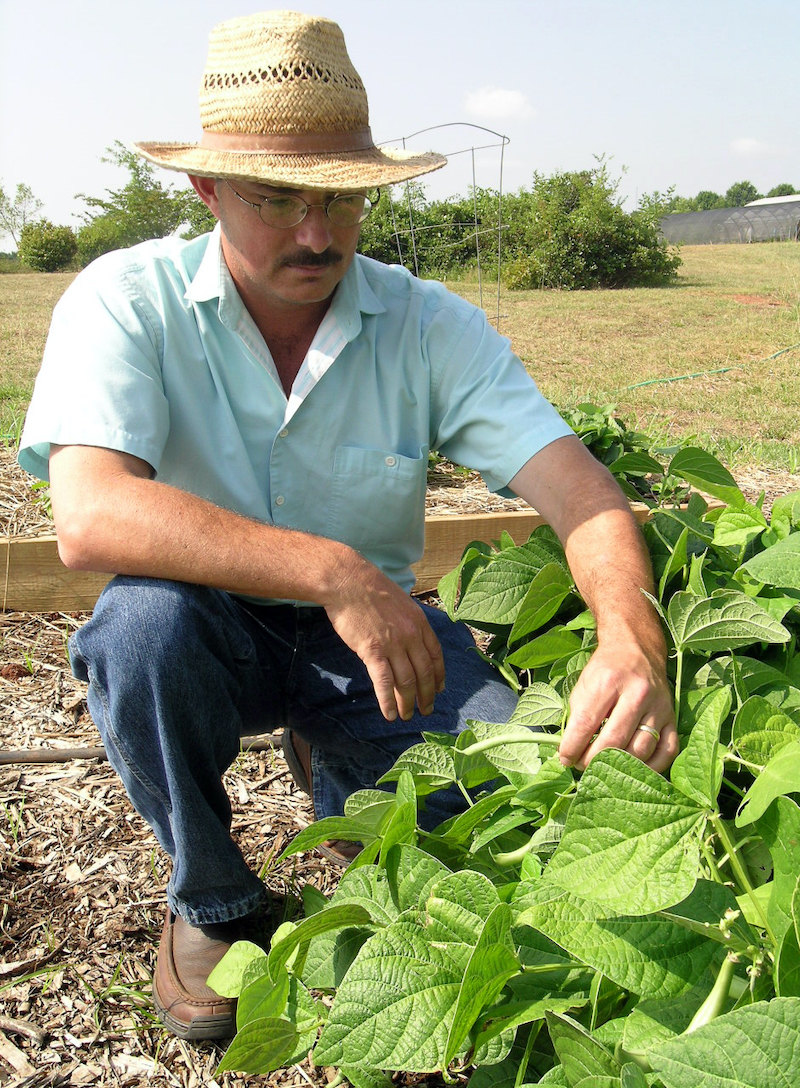 Bob Westerfield in the garden