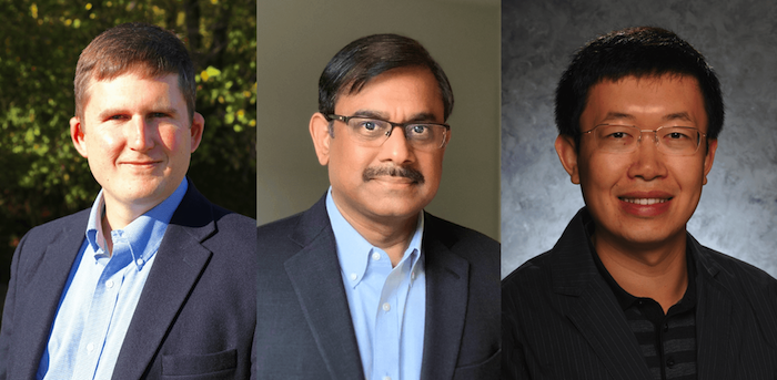 Headshots of Ben Campbell, Gopi Munisamy, and Chen Zhen, CAES economists