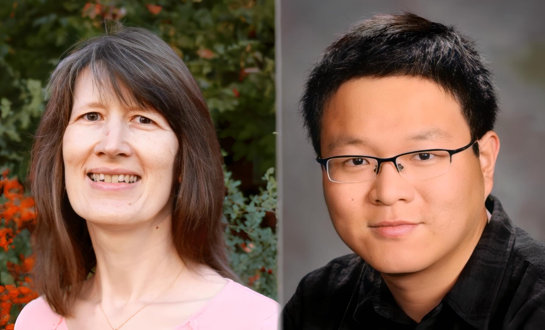 Headshots of Katrien Devos (left) and Peng Qi