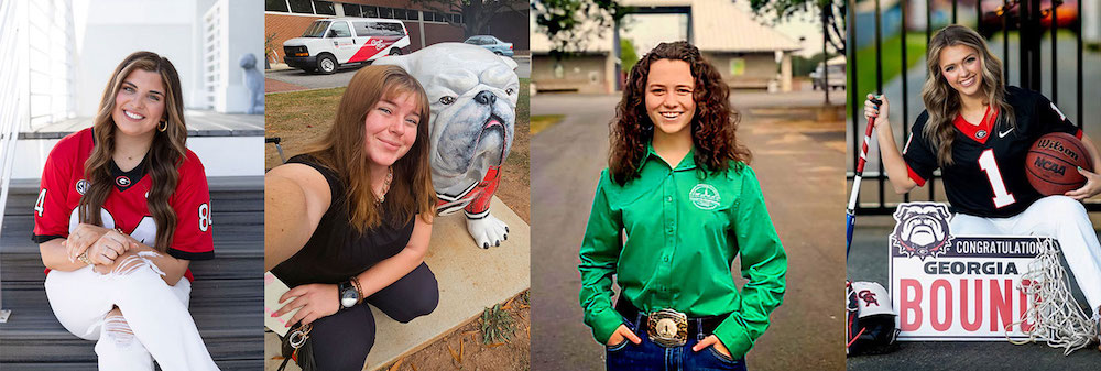 A collage of four photos of young women who are the 2024 CAES Rural Scholars.