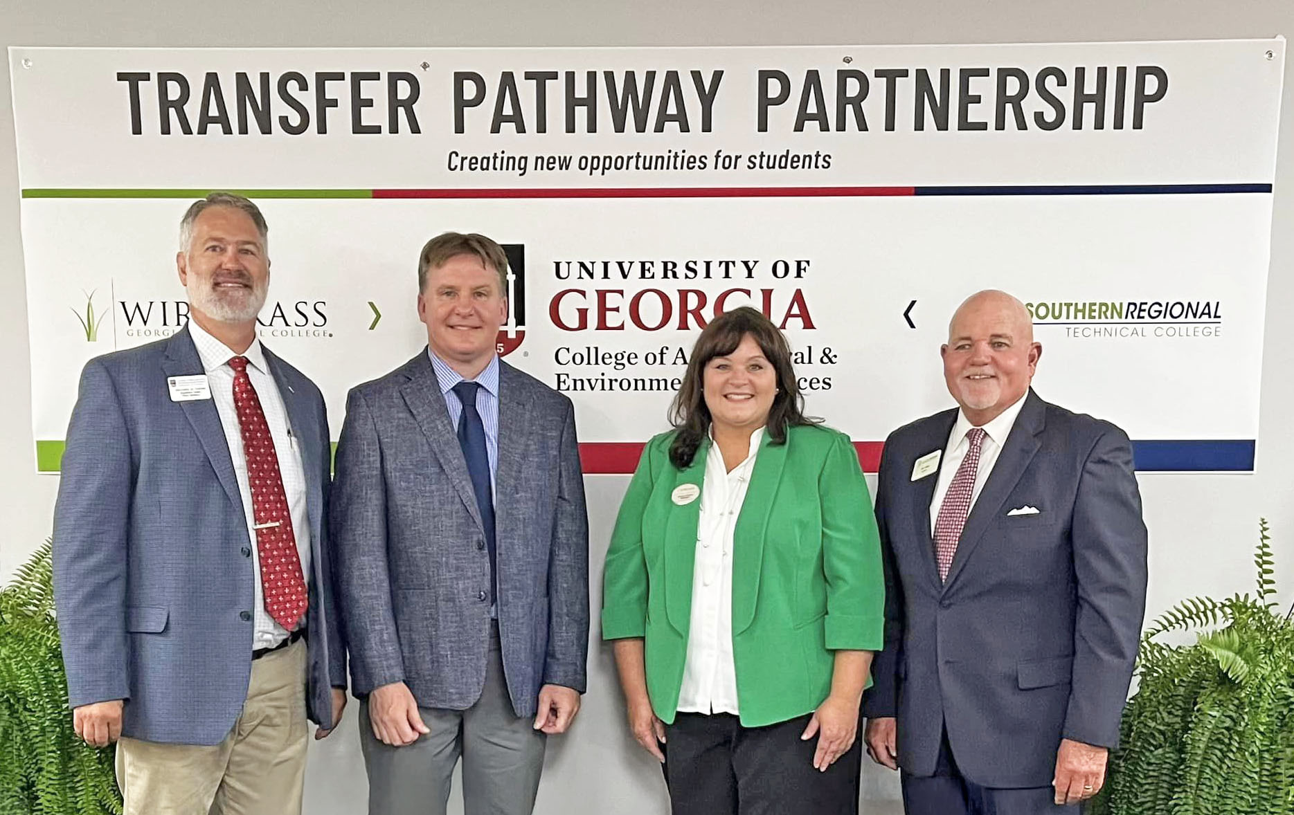 Administration during Transfer Pathways Program signing event on UGA-Tifton campus